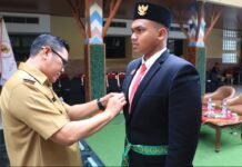 Maryono Lantik Pelaksana Duta Pancasila Paskibraka Indonesia Kota Tangerang
