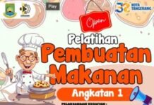 Ayo Daftar! Pemkot Tangerang Buka Pelatihan Pembuatan Makanan Secara Gratis