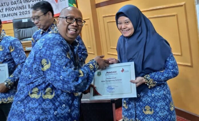 Tangsel Raih Penghargaan Penyelenggara Statistik Sektoral Terbaik III se-Provinsi Banten