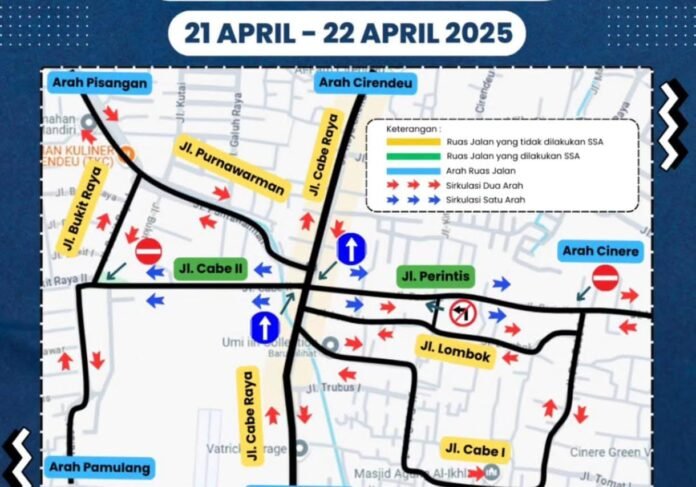 UJI COBA ONE WAY PONDOK CABE