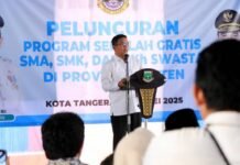 Andra Soni Luncurkan Sekolah Gratis Swasta, Pemkot Tangerang Dukung Penuh