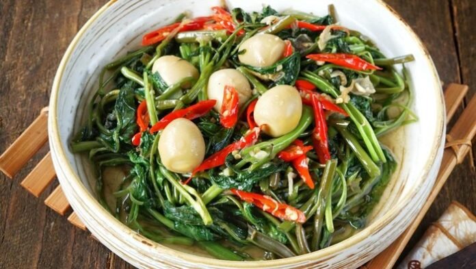 Resep Masak Cah Kangkung Telur Puyuh Cocok buat Makan Siang
