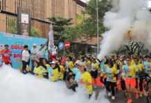 Dorong Gaya Hidup Sehat, Ribuan Warga Ikuti Tangsel Color Bubble Run 2025