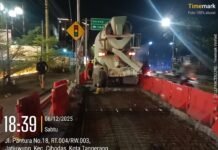 Perbaikan Jalan Gatsu & M. Toha Ditarget Perumda Tirta Benteng Kota Tangerang Rampung Akhir 2025