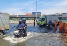 Satu RT Masih Terdampak Banjir Rob di Jakarta Utara Sore Ini Satu RT Masih Terdampak Banjir Rob di Jakarta Utara Sore Ini