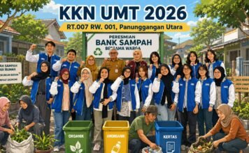 24 Mahasiswa UMT Bangun Bank Sampah di Panunggangan Utara, Edukasi Warga Pilah Sampah dari Rumah