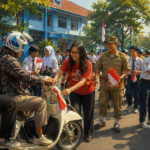 Jelang 17 Agustus, Merah Putih Dibagikan dari Jalan Raya hingga Puspemkab Tangerang
