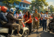 Jelang 17 Agustus, Merah Putih Dibagikan dari Jalan Raya hingga Puspemkab Tangerang