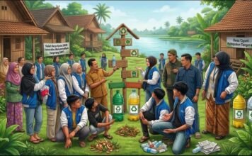 KKN UMT: Sampah Dipilah, Lingkungan Cihuni Mulai Berbenah