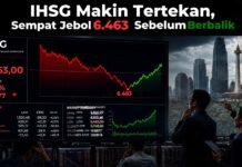 IHSG Makin Tertekan, Sempat Jebol 6.463 Sebelum Berbalik