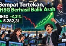 Sempat Tertekan, IHSG Berhasil Balik Arah
