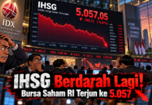IHSG Berdarah Lagi! Bursa Saham RI Terjun ke 5.057